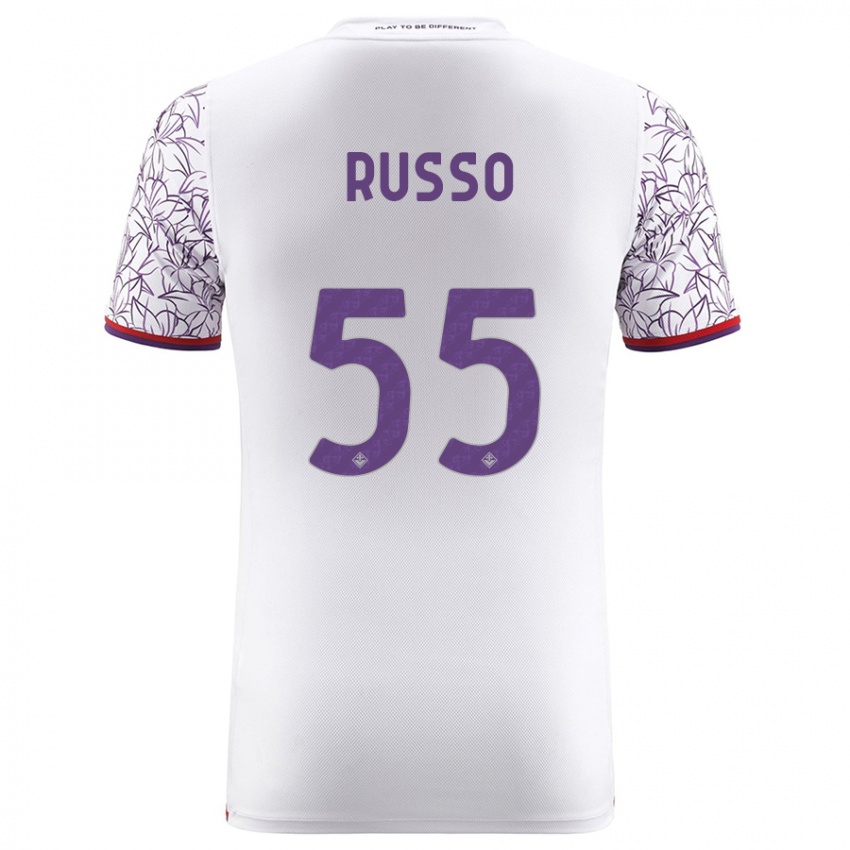 Mænd Federica Russo #55 Hvid Udebane Spillertrøjer 2023/24 Trøje T-Shirt