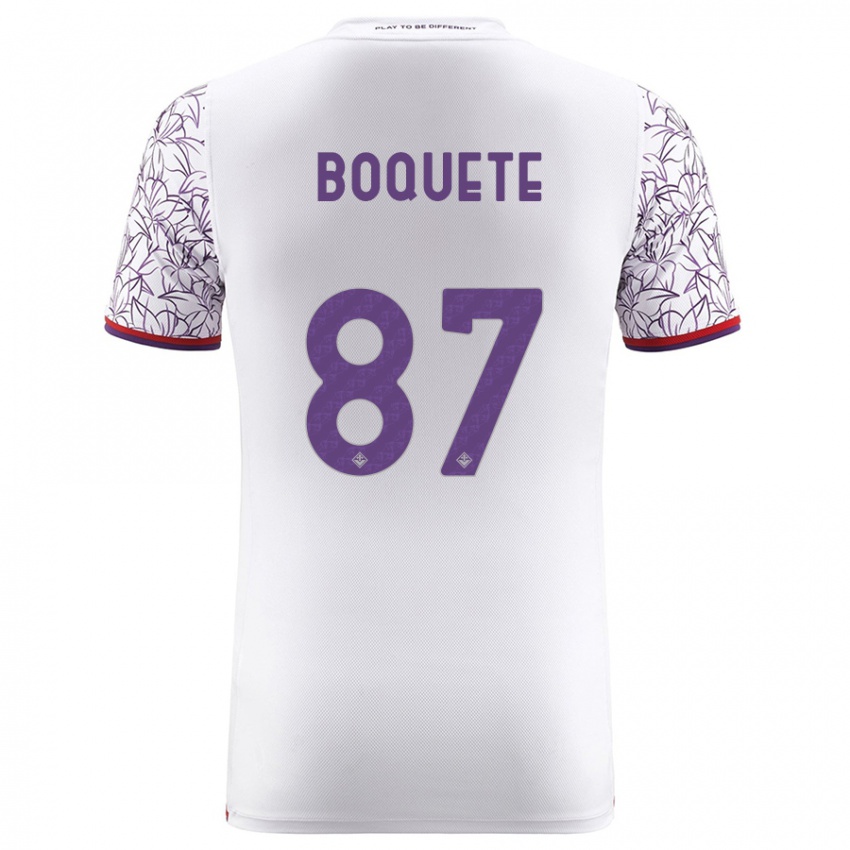 Mænd Veronica Boquete #87 Hvid Udebane Spillertrøjer 2023/24 Trøje T-Shirt