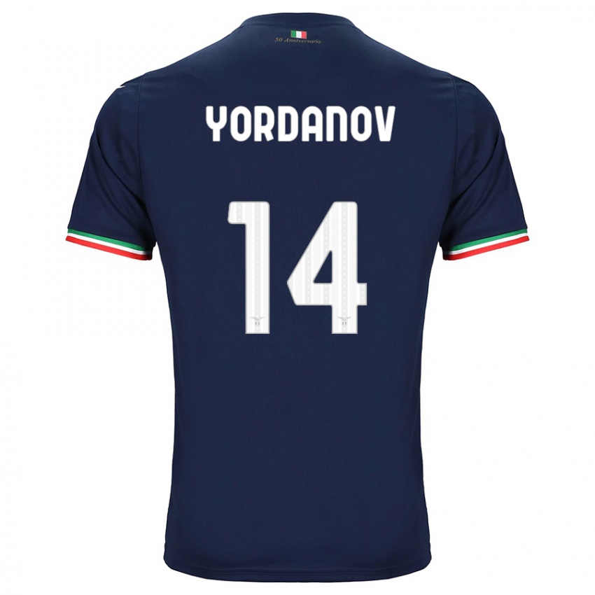 Mænd Damyan Yordanov #14 Flåde Udebane Spillertrøjer 2023/24 Trøje T-Shirt