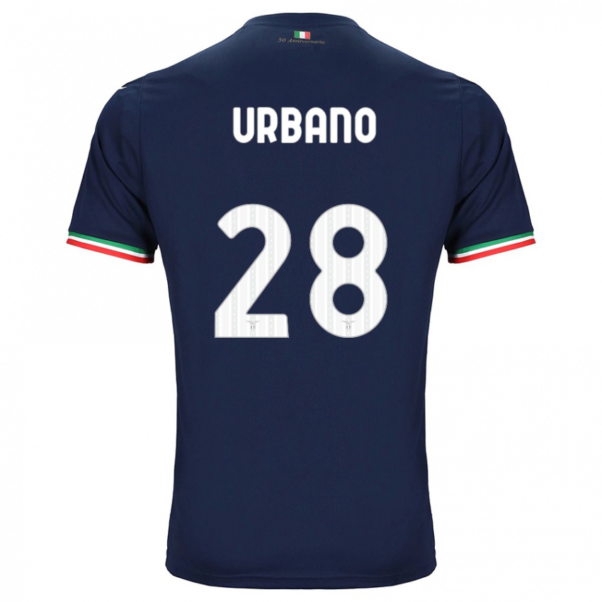 Mænd Nicolò Urbano #28 Flåde Udebane Spillertrøjer 2023/24 Trøje T-Shirt