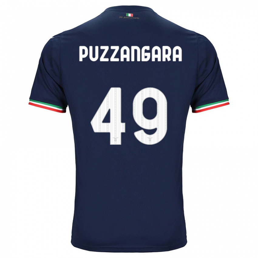Mænd Angelo Antonio Puzzangara #49 Flåde Udebane Spillertrøjer 2023/24 Trøje T-Shirt