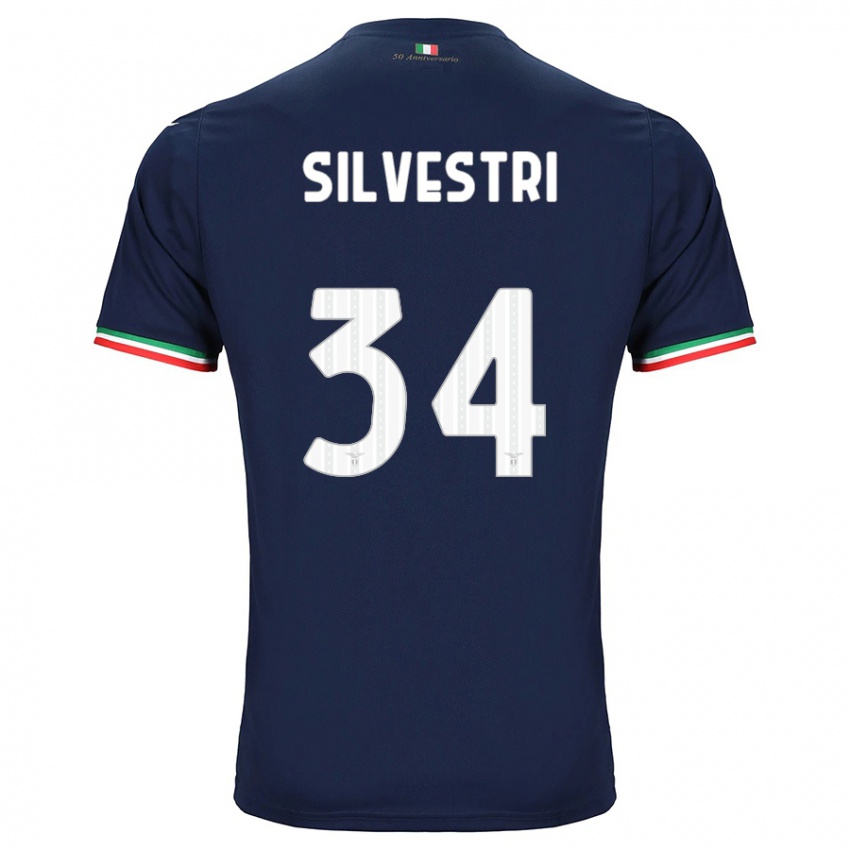 Mænd Thomas Silvestri #34 Flåde Udebane Spillertrøjer 2023/24 Trøje T-Shirt
