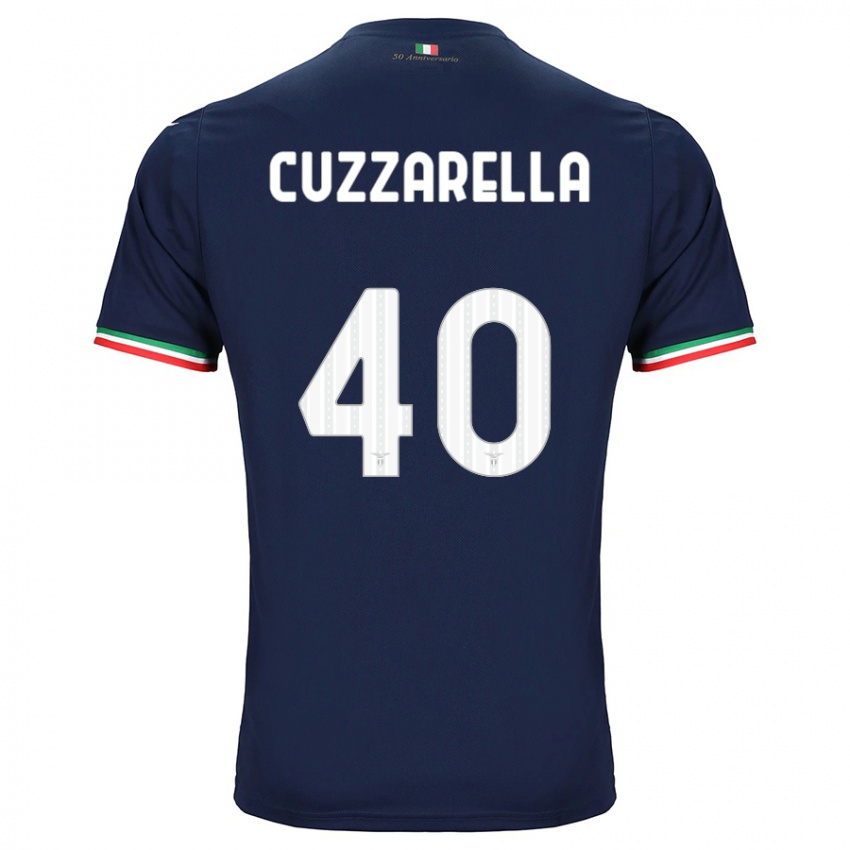 Mænd Cristian Cuzzarella #40 Flåde Udebane Spillertrøjer 2023/24 Trøje T-Shirt