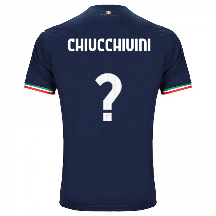 Mænd Lorenzo Chiucchiuini #0 Flåde Udebane Spillertrøjer 2023/24 Trøje T-Shirt