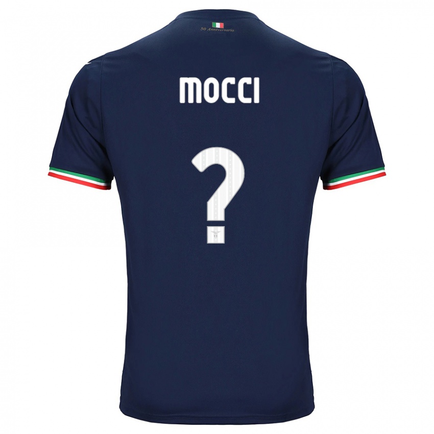 Mænd Tommaso Mocci #0 Flåde Udebane Spillertrøjer 2023/24 Trøje T-Shirt