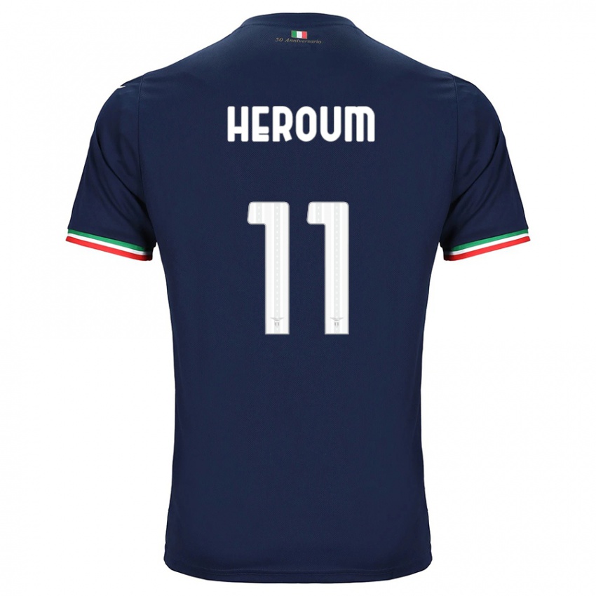 Mænd Nora Heroum #11 Flåde Udebane Spillertrøjer 2023/24 Trøje T-Shirt