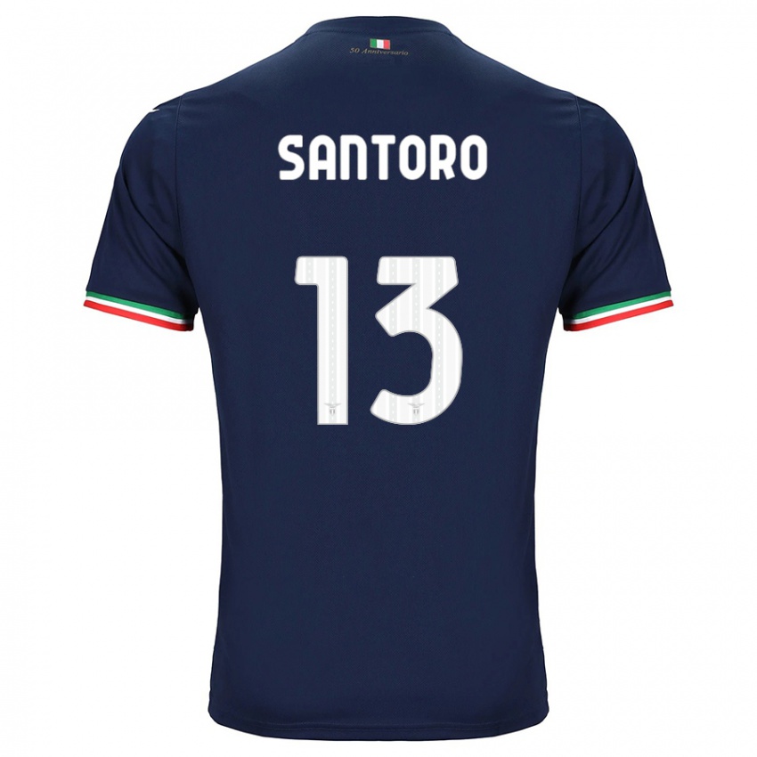 Mænd Martina Santoro #13 Flåde Udebane Spillertrøjer 2023/24 Trøje T-Shirt