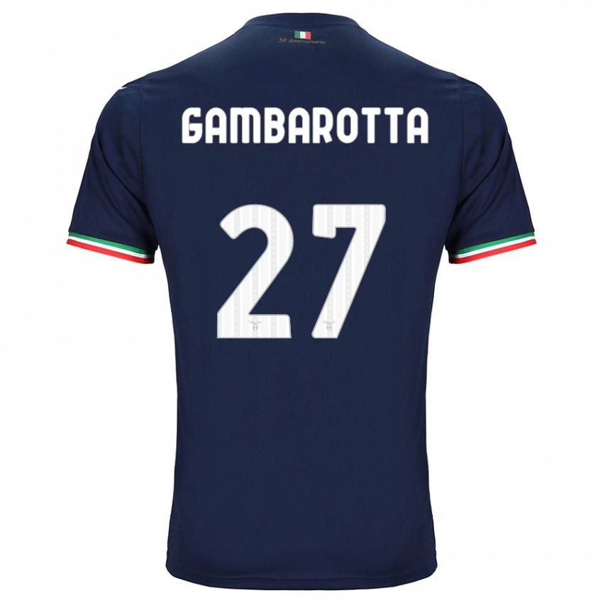 Mænd Margot Gambarotta #27 Flåde Udebane Spillertrøjer 2023/24 Trøje T-Shirt