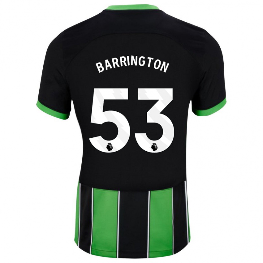 Mænd Luca Barrington #53 Sort Grøn Udebane Spillertrøjer 2023/24 Trøje T-Shirt