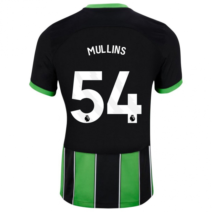 Mænd Jamie Mullins #54 Sort Grøn Udebane Spillertrøjer 2023/24 Trøje T-Shirt
