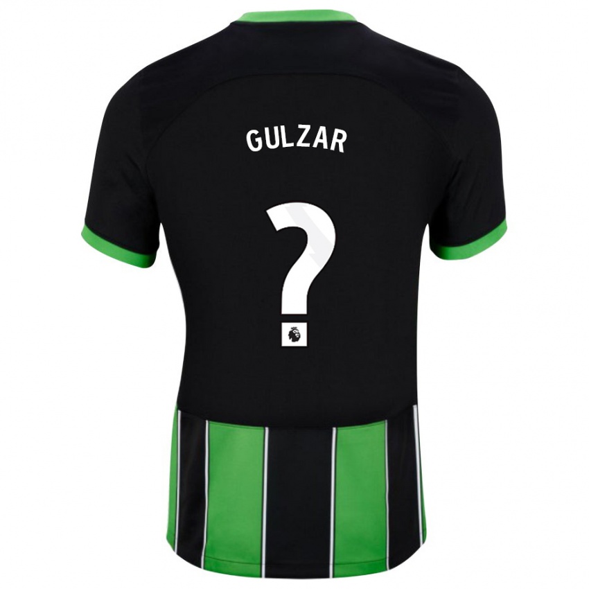 Mænd Layth Gulzar #0 Sort Grøn Udebane Spillertrøjer 2023/24 Trøje T-Shirt