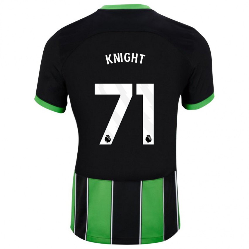 Mænd Joe Knight #71 Sort Grøn Udebane Spillertrøjer 2023/24 Trøje T-Shirt