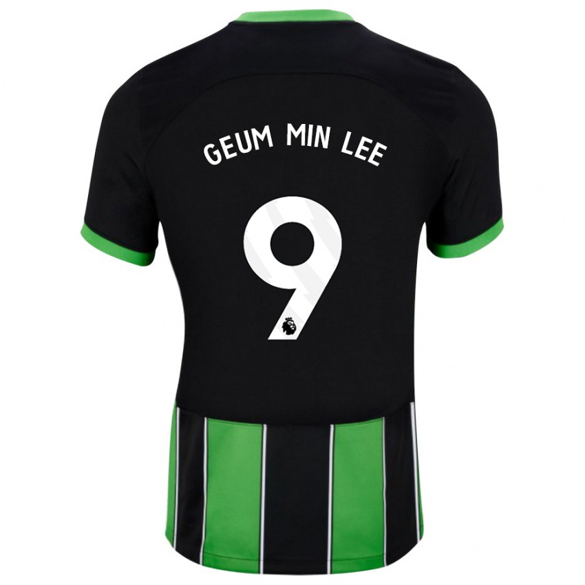 Mænd Lee Geum-Min #9 Sort Grøn Udebane Spillertrøjer 2023/24 Trøje T-Shirt