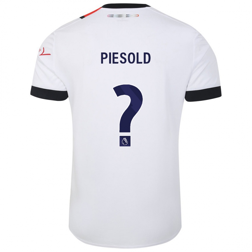Mænd Axel Piesold #0 Hvid Udebane Spillertrøjer 2023/24 Trøje T-Shirt