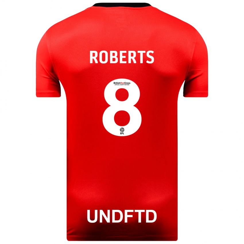 Mænd Tyler Roberts #8 Rød Udebane Spillertrøjer 2023/24 Trøje T-Shirt