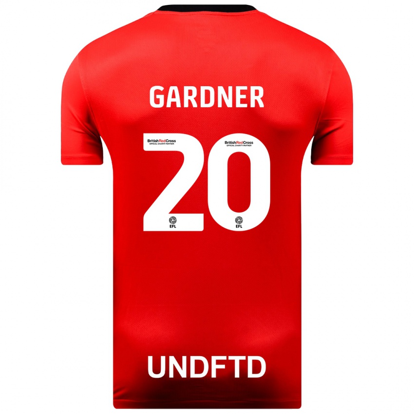 Mænd Gary Gardner #20 Rød Udebane Spillertrøjer 2023/24 Trøje T-Shirt