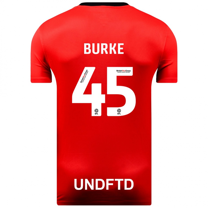 Mænd Oliver Burke #45 Rød Udebane Spillertrøjer 2023/24 Trøje T-Shirt