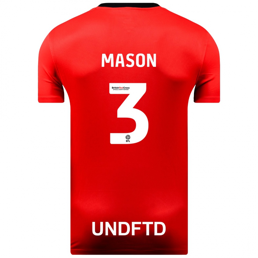 Mænd Ellie Mason #3 Rød Udebane Spillertrøjer 2023/24 Trøje T-Shirt