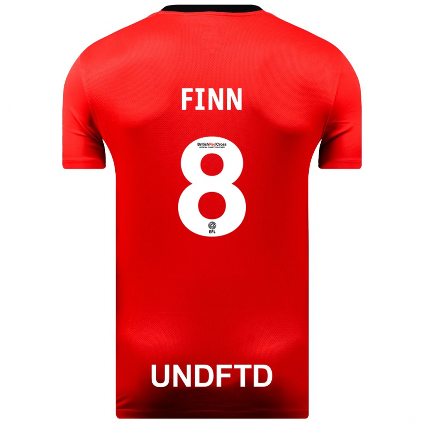 Mænd Jamie Finn #8 Rød Udebane Spillertrøjer 2023/24 Trøje T-Shirt