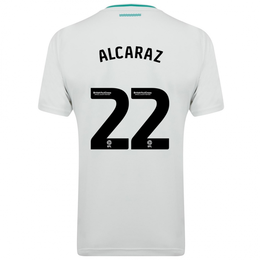 Mænd Carlos Alcaraz #22 Hvid Udebane Spillertrøjer 2023/24 Trøje T-Shirt
