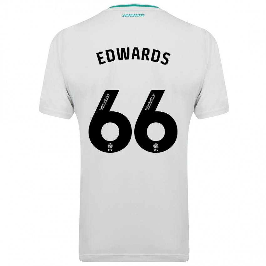 Mænd Diamond Edwards #66 Hvid Udebane Spillertrøjer 2023/24 Trøje T-Shirt
