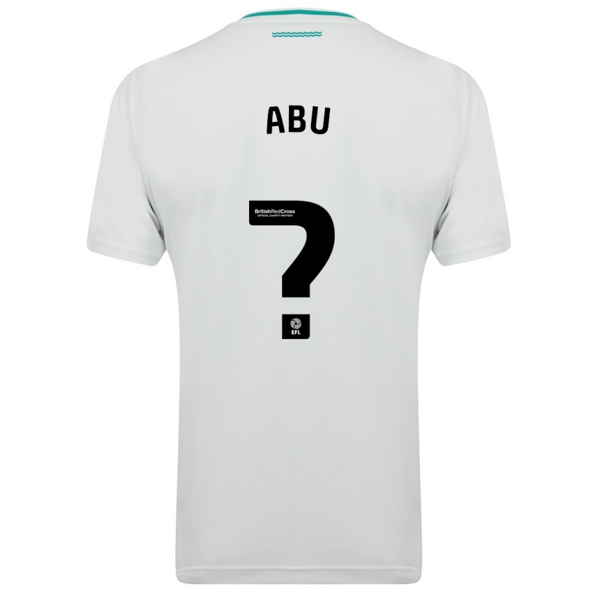 Mænd Derrick Abu #0 Hvid Udebane Spillertrøjer 2023/24 Trøje T-Shirt