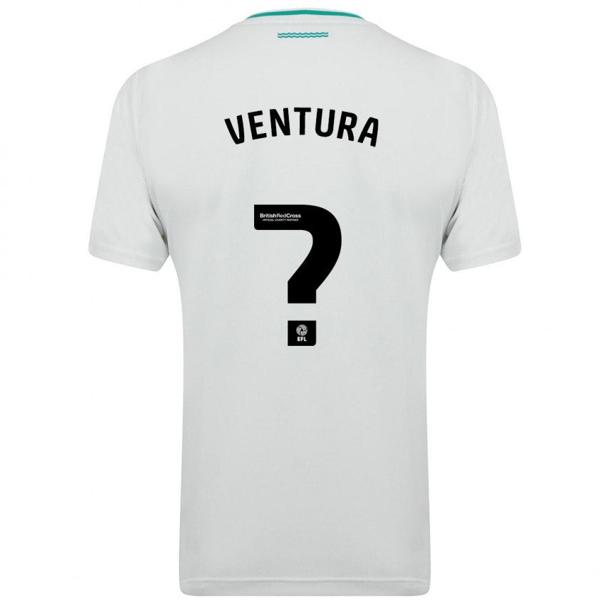 Mænd Tommy Dobson-Ventura #0 Hvid Udebane Spillertrøjer 2023/24 Trøje T-Shirt