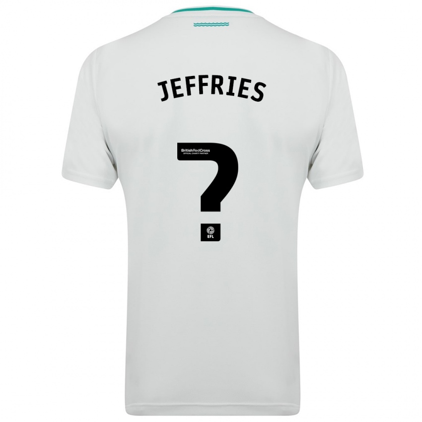 Mænd Josh Jeffries #0 Hvid Udebane Spillertrøjer 2023/24 Trøje T-Shirt