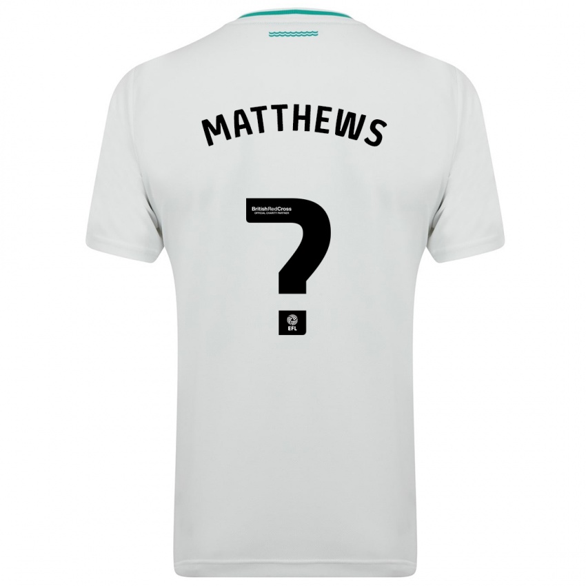 Mænd Abdulhalim Okonola-Matthews #0 Hvid Udebane Spillertrøjer 2023/24 Trøje T-Shirt