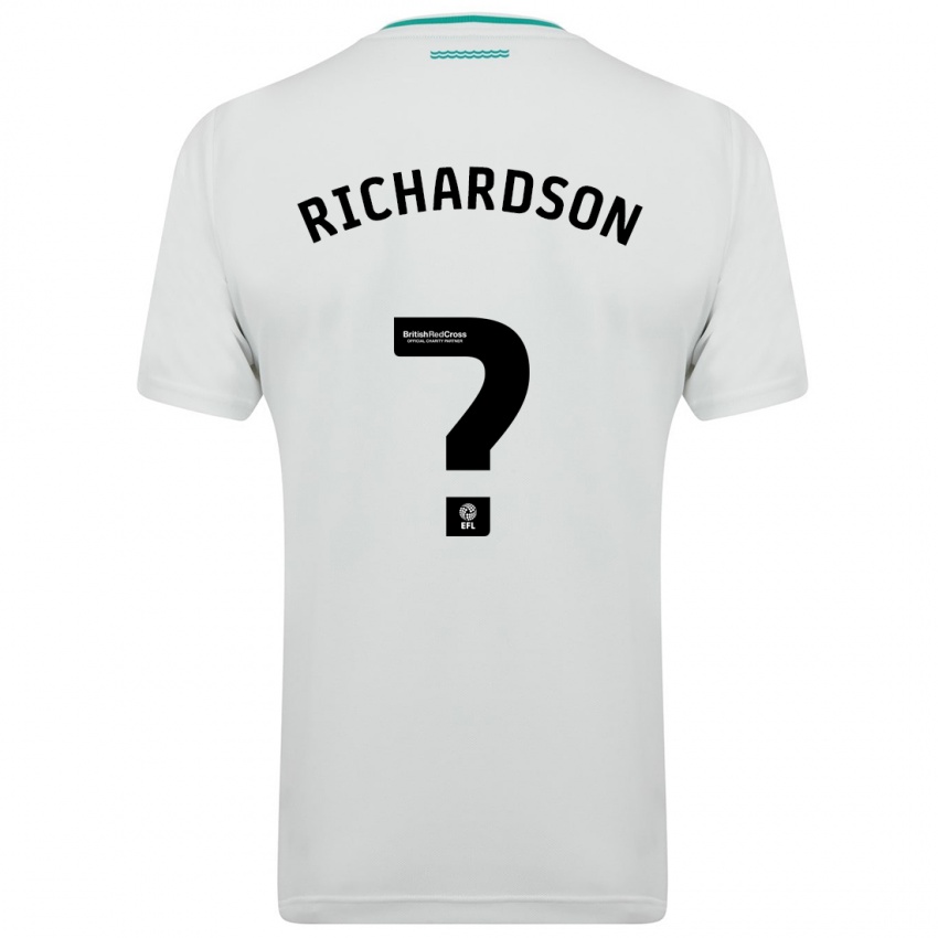 Mænd Cale Richardson #0 Hvid Udebane Spillertrøjer 2023/24 Trøje T-Shirt
