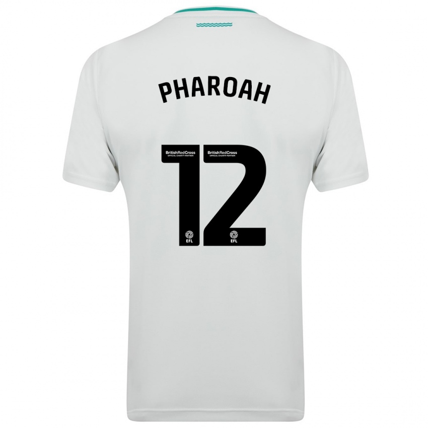 Mænd Sophia Pharoah #12 Hvid Udebane Spillertrøjer 2023/24 Trøje T-Shirt