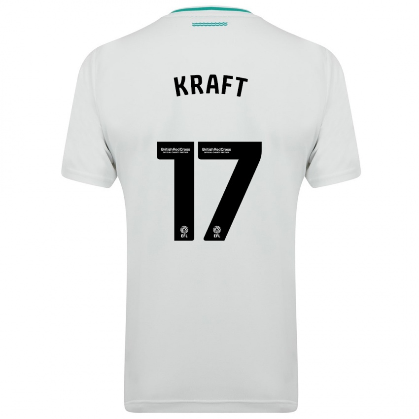 Mænd Emily Kraft #17 Hvid Udebane Spillertrøjer 2023/24 Trøje T-Shirt