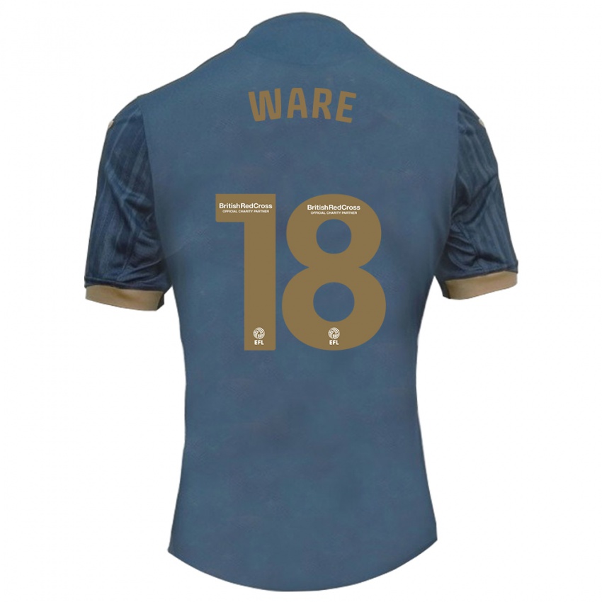 Mænd Phoebe Ware #18 Mørk Blågrøn Udebane Spillertrøjer 2023/24 Trøje T-Shirt