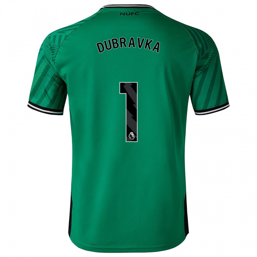 Mænd Martin Dubravka #1 Grøn Udebane Spillertrøjer 2023/24 Trøje T-Shirt