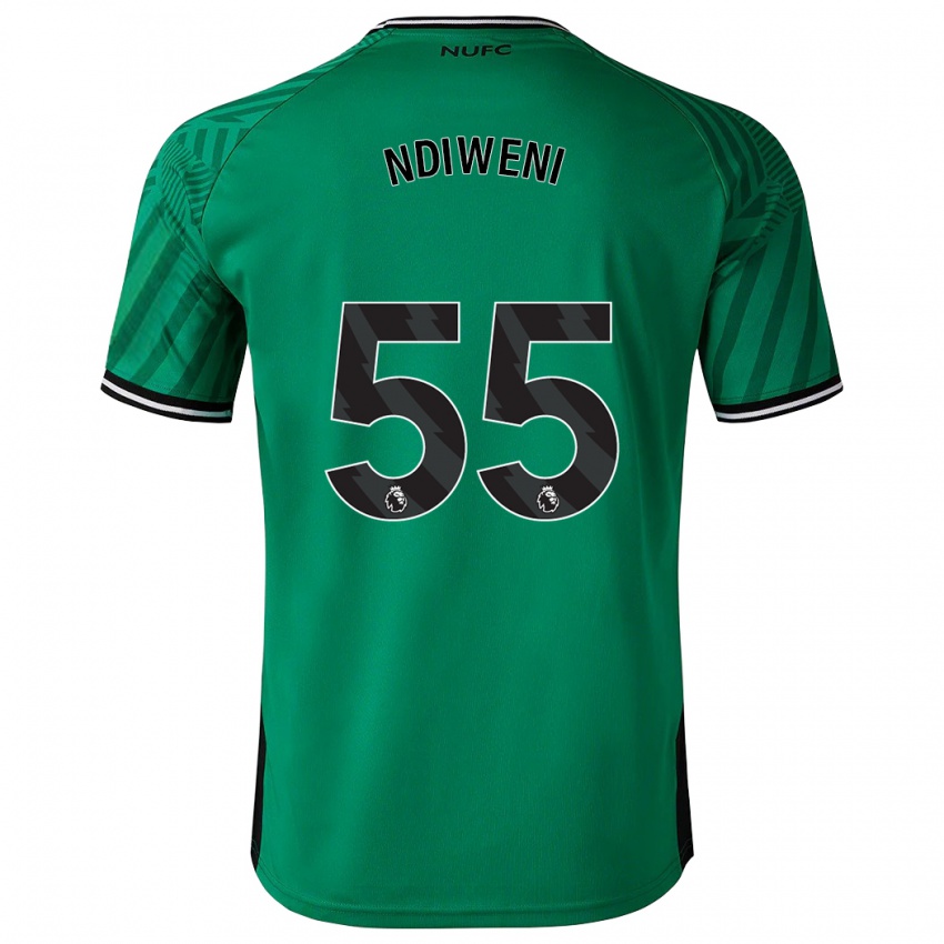 Mænd Michael Ndiweni #55 Grøn Udebane Spillertrøjer 2023/24 Trøje T-Shirt