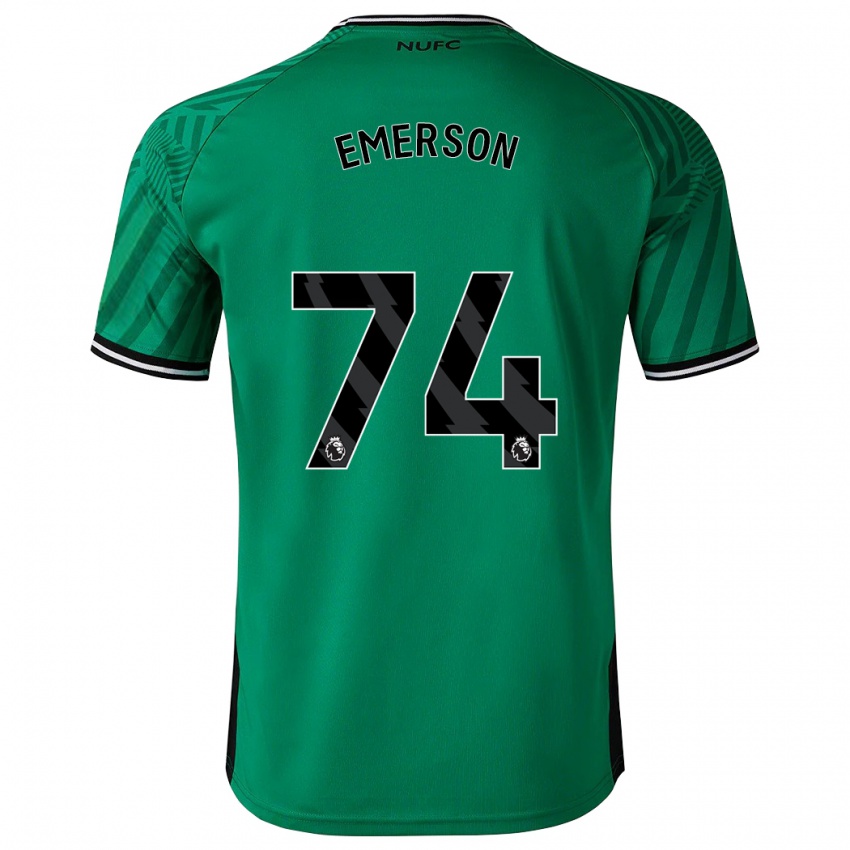 Mænd Johnny Emerson #74 Grøn Udebane Spillertrøjer 2023/24 Trøje T-Shirt