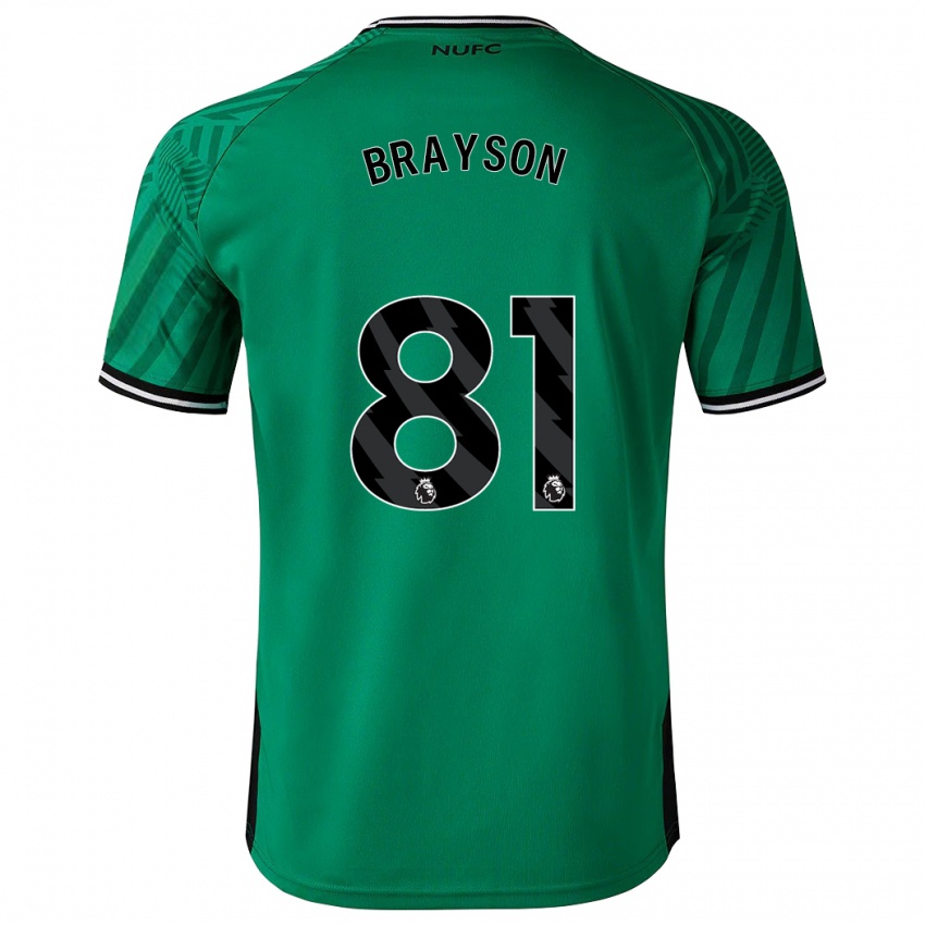 Mænd Joe Brayson #81 Grøn Udebane Spillertrøjer 2023/24 Trøje T-Shirt