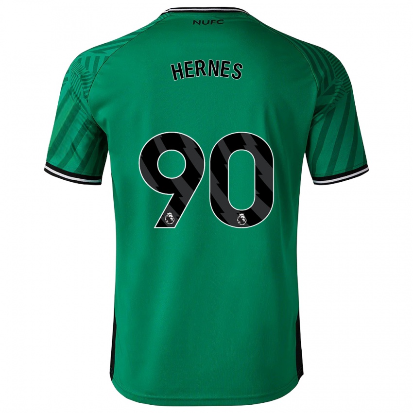 Mænd Travis Hernes #90 Grøn Udebane Spillertrøjer 2023/24 Trøje T-Shirt