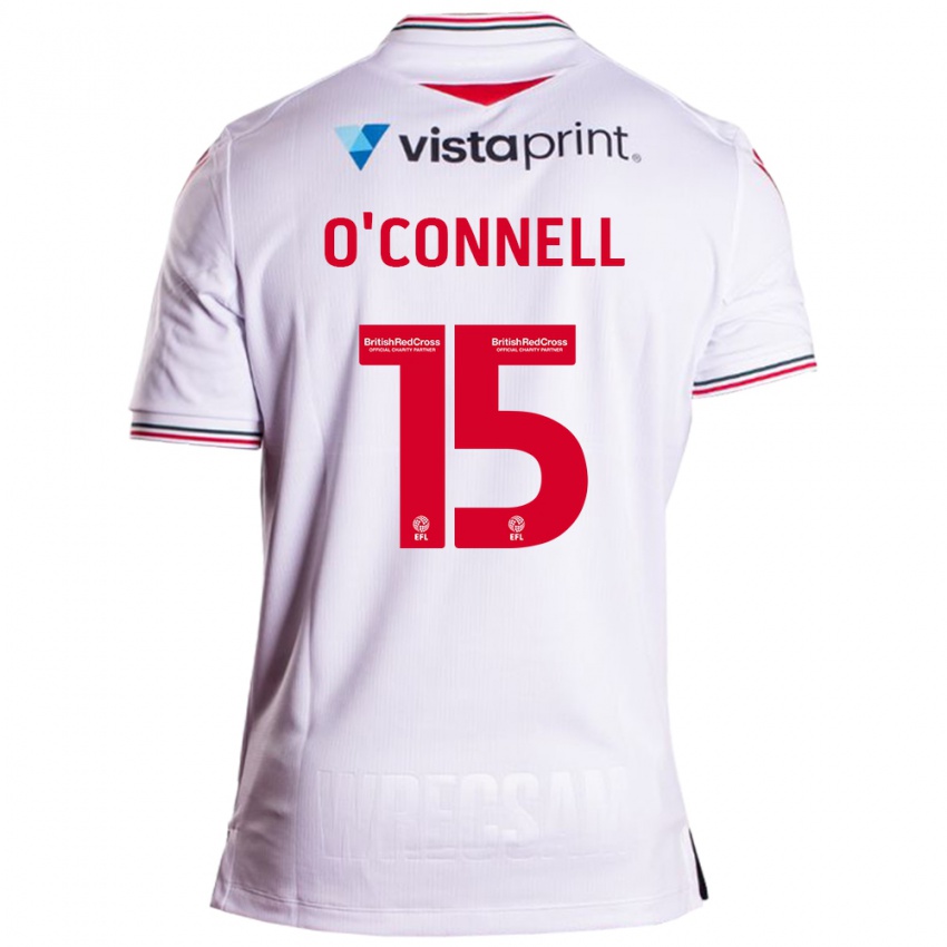 Mænd Eoghan O'connell #15 Hvid Udebane Spillertrøjer 2023/24 Trøje T-Shirt