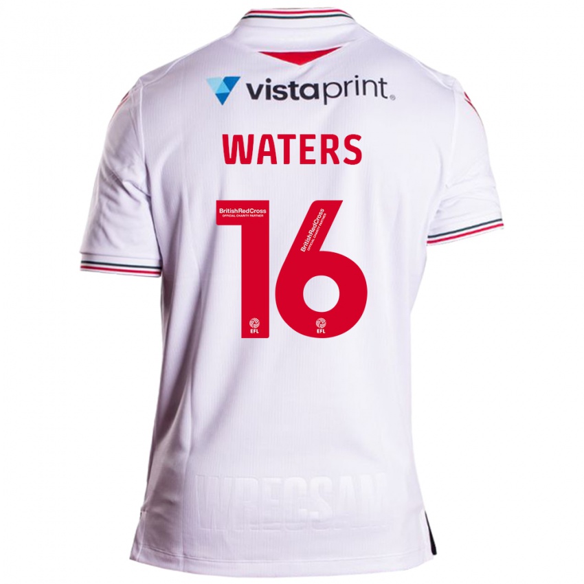 Mænd Billy Waters #16 Hvid Udebane Spillertrøjer 2023/24 Trøje T-Shirt