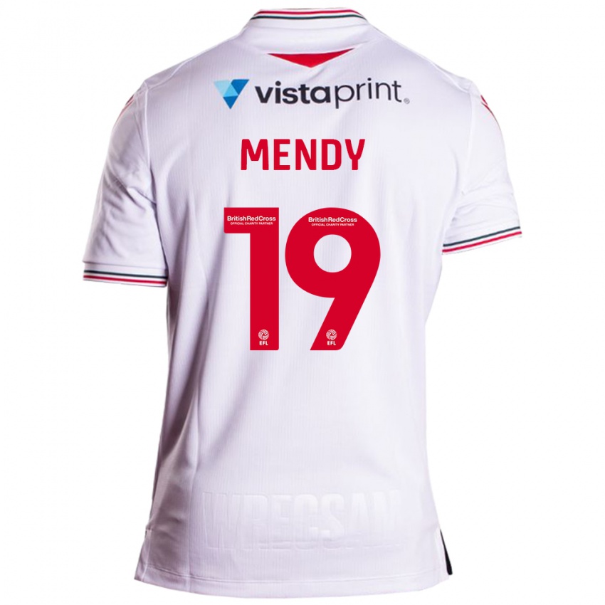 Mænd Jacob Mendy #19 Hvid Udebane Spillertrøjer 2023/24 Trøje T-Shirt