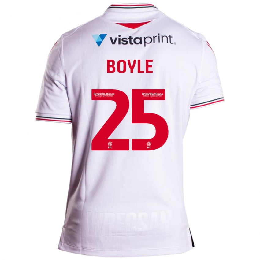 Mænd Will Boyle #25 Hvid Udebane Spillertrøjer 2023/24 Trøje T-Shirt