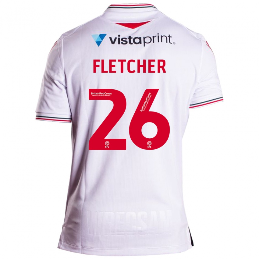 Mænd Steven Fletcher #26 Hvid Udebane Spillertrøjer 2023/24 Trøje T-Shirt