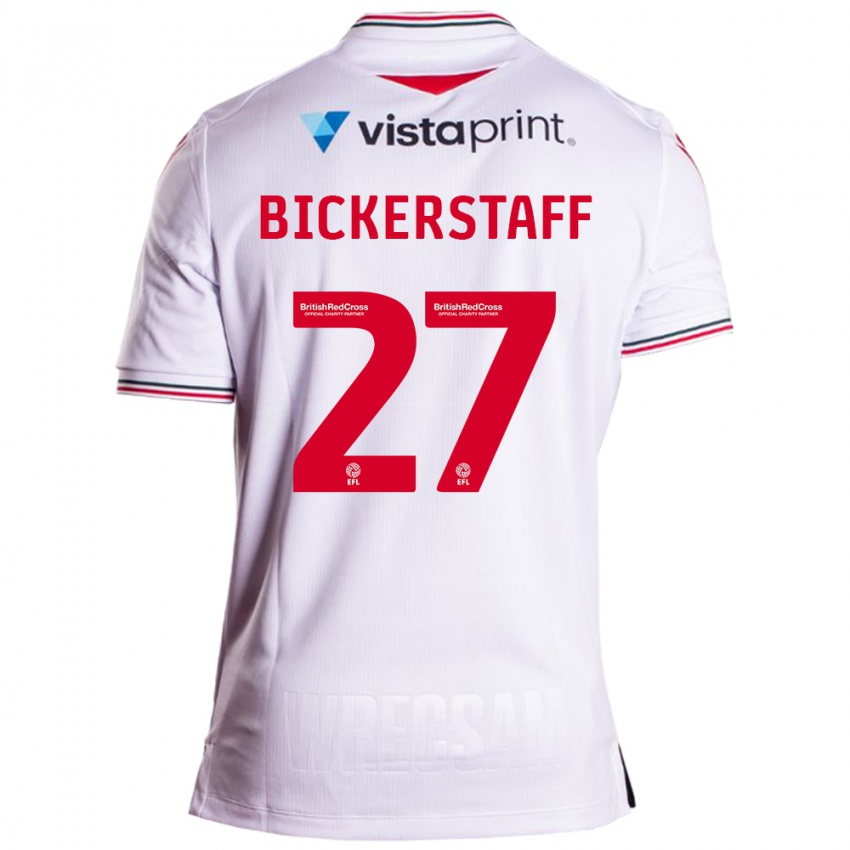 Mænd Jake Bickerstaff #27 Hvid Udebane Spillertrøjer 2023/24 Trøje T-Shirt