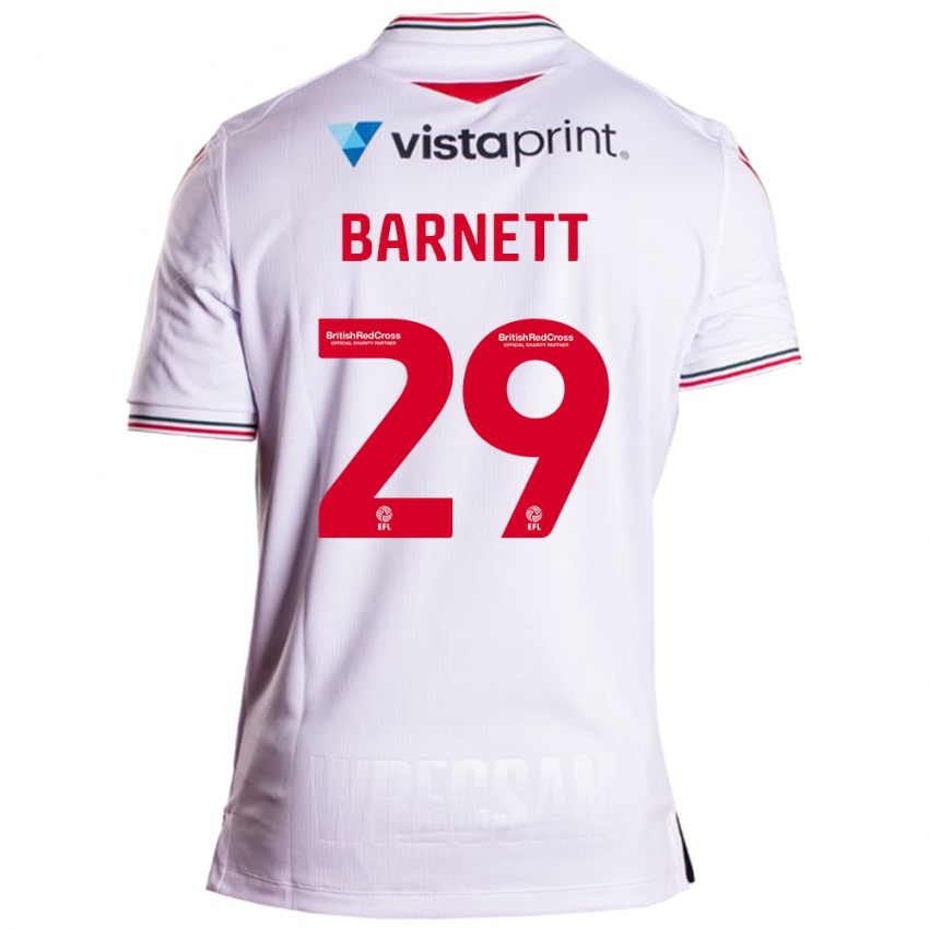 Mænd Ryan Barnett #29 Hvid Udebane Spillertrøjer 2023/24 Trøje T-Shirt
