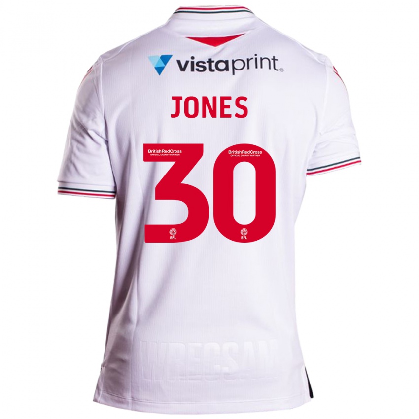 Mænd James Jones #30 Hvid Udebane Spillertrøjer 2023/24 Trøje T-Shirt