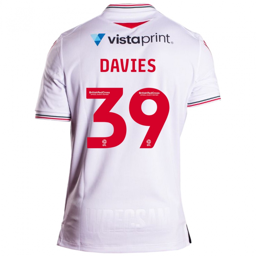 Mænd Daniel Davies #39 Hvid Udebane Spillertrøjer 2023/24 Trøje T-Shirt