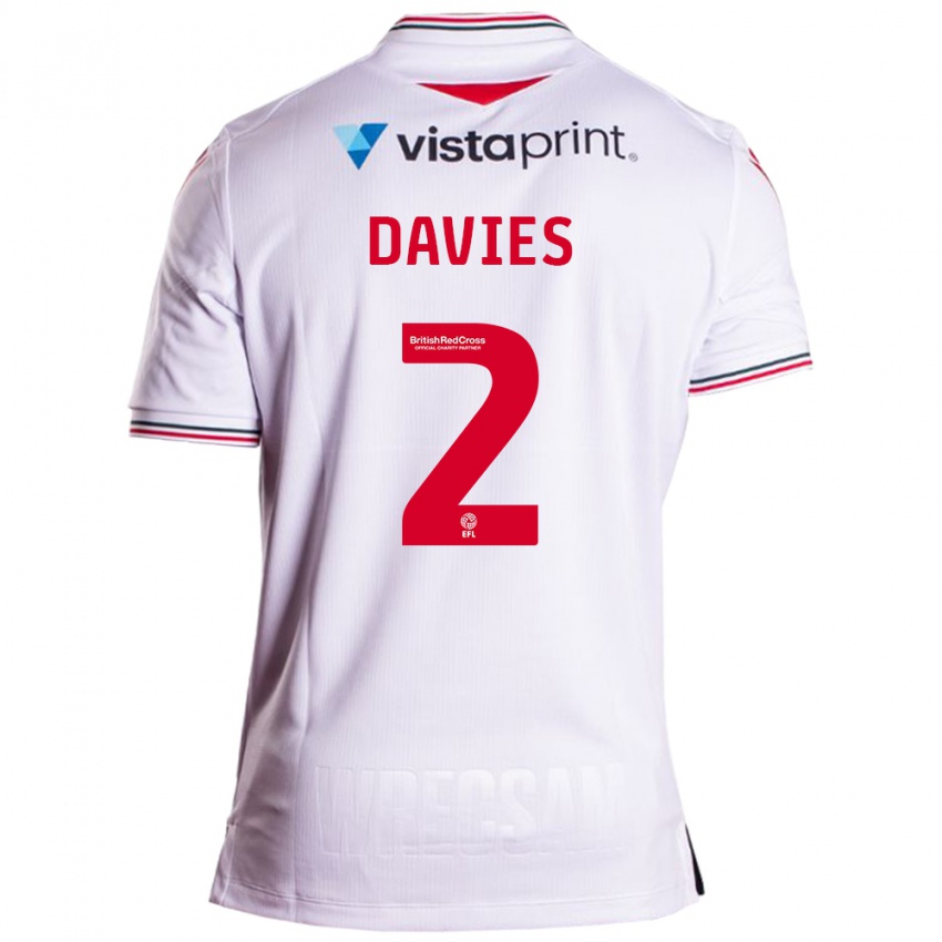Mænd Phoebe Davies #2 Hvid Udebane Spillertrøjer 2023/24 Trøje T-Shirt