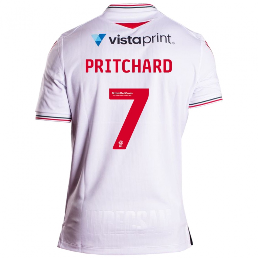 Mænd Rebecca Pritchard #7 Hvid Udebane Spillertrøjer 2023/24 Trøje T-Shirt