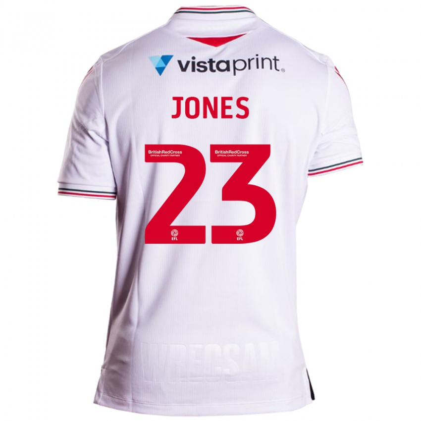 Mænd Ruby Jones #23 Hvid Udebane Spillertrøjer 2023/24 Trøje T-Shirt
